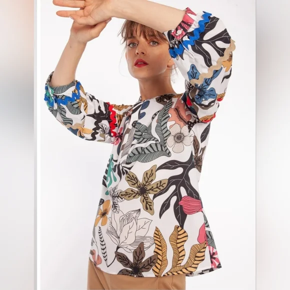 Vilagallo Lucera Top Women Blouse Size 38 - Picture 2 of 15